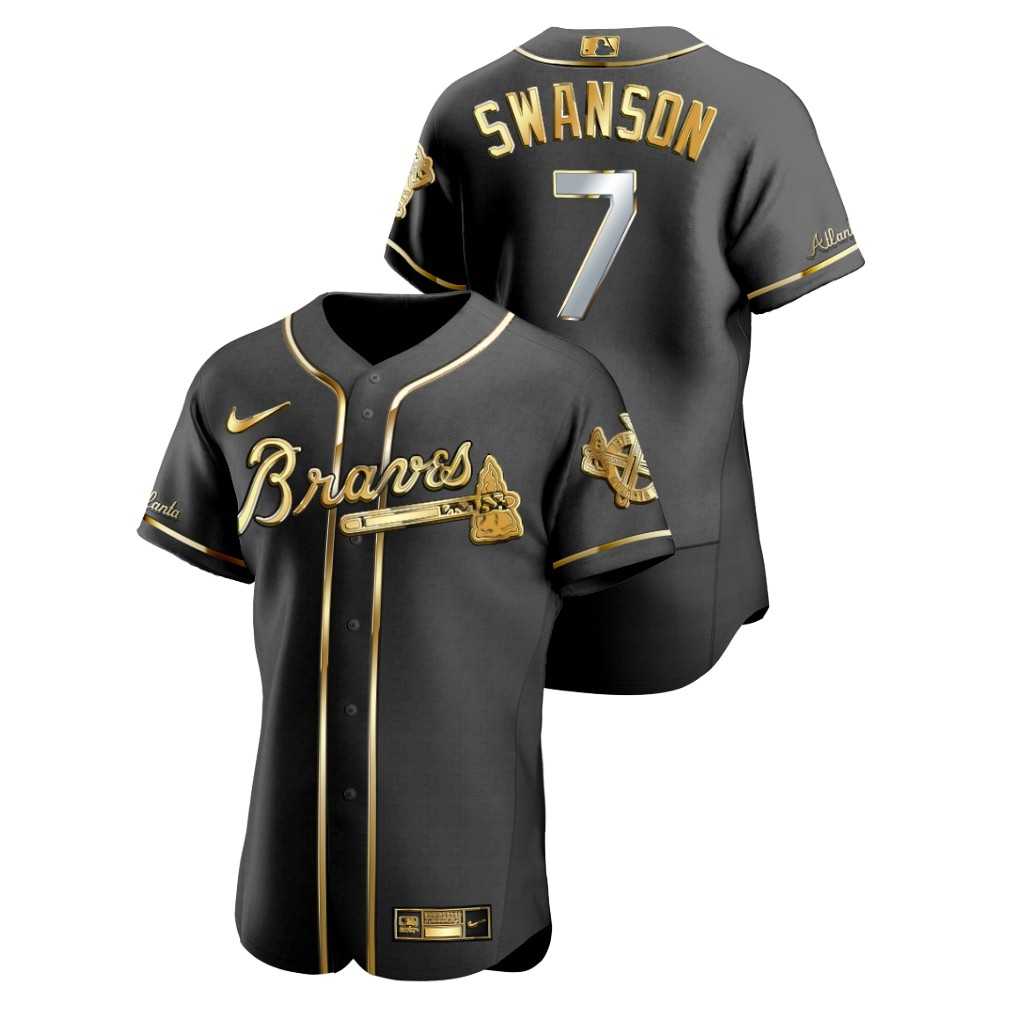 Braves 7 Dansby Swanson Black Gold 2020 Nike Flexbase Jersey Dzhi,We sell and wholesale Braves 7 Dansby Swanson Black Gold 2020 Nike Flexbase Jersey Dzhi on line form chian!